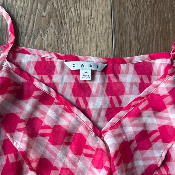 CAbi Pink and White Camisole - Picture 2 of 4